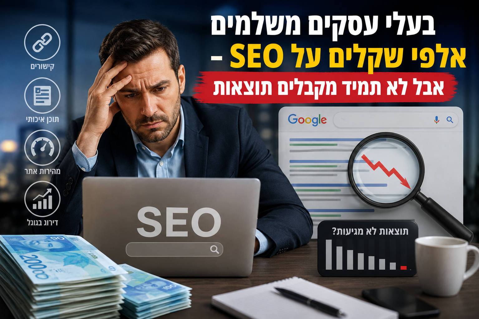 בעלי עסקים משלמים אלפי שקלים על קידום אתרים — אבל לא תמיד מקבלים תוצאות