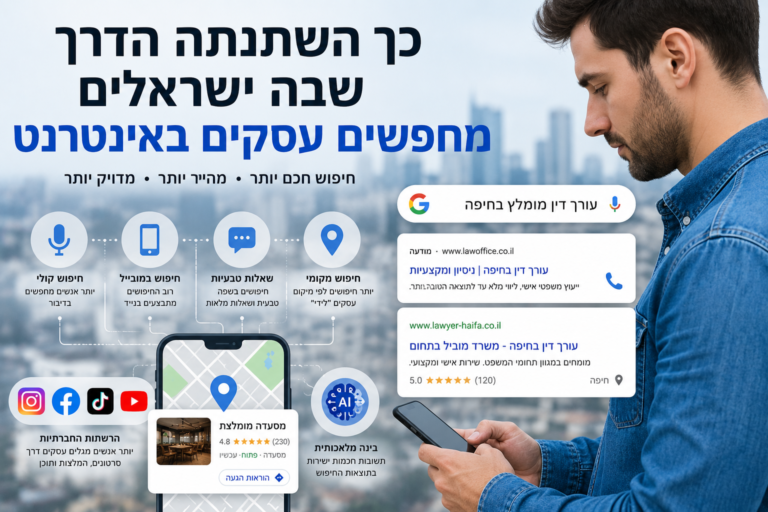 כך השתנתה הדרך שבה ישראלים מחפשים עסקים באינטרנט
