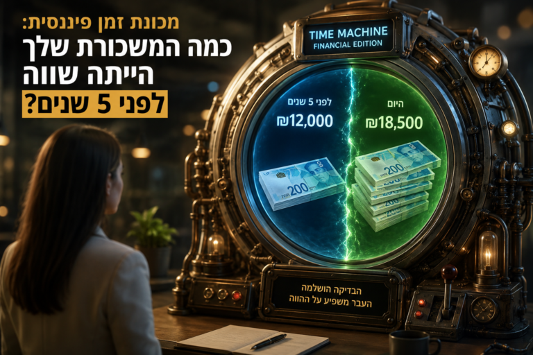 מכונת זמן פיננסית: כמה המשכורת שלך הייתה שווה לפני 5 שנים?